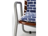 Кресло деревянное с обивкой Exteta Sunset Lounge сапелли, алюминий, ткань Фото 7