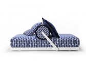 Диван мягкий Exteta Sunset Roll Bed сапелли, нержавеющая сталь, ткань Фото 7