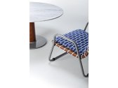 Кресло деревянное с обивкой Exteta Sunset Lounge сапелли, алюминий, ткань Фото 8