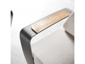 Кресло металлическое мягкое Higold Onda алюминий, тик, sunbrella Фото 10