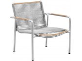Кресло металлическое плетеное с подушками Higold Pioneer нержавеющая сталь, роуп, тик, олефин Фото 2