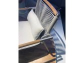 Кресло металлическое плетеное с подушками Higold Pioneer нержавеющая сталь, роуп, тик, олефин Фото 5