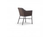Кресло плетеное с подушкой Grattoni Panama алюминий, роуп, текстилен черный, тортора Фото 5