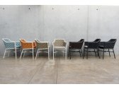 Кресло плетеное с подушкой Grattoni Panama алюминий, роуп, текстилен черный, тортора Фото 6