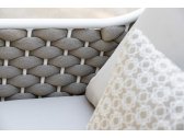 Кресло плетеное с подушкой Grattoni Panama алюминий, роуп, текстилен белый, бежевый Фото 7