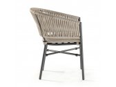 Кресло плетеное Grattoni Portofino алюминий, роуп, акрил антрацит, серый Фото 3