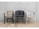 Кресло плетеное Grattoni Portofino алюминий, роуп, акрил антрацит, серый Фото 6