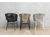 Кресло плетеное Grattoni Portofino алюминий, роуп, акрил антрацит, серый Фото 9