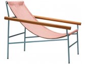 Кресло лаунж металлическое Scab Design Dress Code Smart Outdoor сталь, ироко, ткань sunbrella голубой, розовый Фото 1
