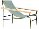 Кресло лаунж металлическое Scab Design Dress Code Smart Indoor сталь, дуб, ткань sunbrella оливковый, голубой Фото 1