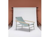 Кресло лаунж металлическое Scab Design Dress Code Smart Indoor сталь, дуб, ткань sunbrella оливковый, голубой Фото 5