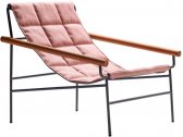 Кресло лаунж металлическое Scab Design Dress Code Glam Outdoor сталь, ироко, ткань sunbrella антрацит, розовый Фото 1