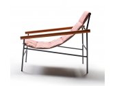 Кресло лаунж металлическое Scab Design Dress Code Glam Outdoor сталь, ироко, ткань sunbrella антрацит, розовый Фото 4