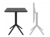 Стол пластиковый складной Siesta Contract Sky Folding Table 60 сталь, пластик черный Фото 1