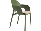 Кресло пластиковое с обивкой Scab Design Hug технополимер, акрил оливковый Фото 1