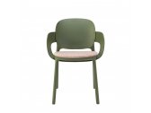 Кресло пластиковое с обивкой Scab Design Hug технополимер, акрил оливковый Фото 4