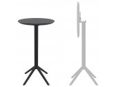 Стол пластиковый барный складной Siesta Contract Sky Folding Bar Table 60 сталь, пластик черный Фото 1