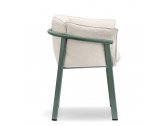 Кресло металлическое с подушкой PEDRALI Lamorisse алюминий, ткань зеленый, белый Фото 7