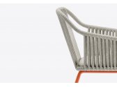 Кресло плетеное с подушкой PEDRALI Babila Twist сталь, роуп, ткань оранжевый, бежевый Фото 6