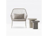 Кресло лаунж плетеное с подушкой PEDRALI Panarea сталь, роуп, ткань бежевый, песочный Фото 10