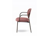 Кресло с обивкой PEDRALI Blume сталь, алюминий, ткань матовая бронза, розовый Фото 4