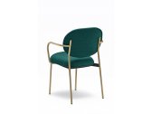 Кресло с обивкой PEDRALI Blume сталь, алюминий, ткань античная латунь, темно-зеленый Фото 5
