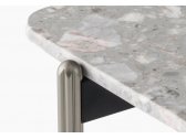 Столик кофейный PEDRALI Blume алюминий, сталь, искусственный камень серебристый, серый мрамор Фото 8