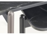 Столик кофейный PEDRALI Blume алюминий, сталь, искусственный камень серебристый, серый мрамор Фото 12