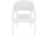 Кресло пластиковое плетеное Siesta Contract Panama стеклопластик белый Фото 11