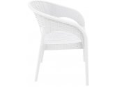 Кресло пластиковое плетеное Siesta Contract Panama стеклопластик белый Фото 10