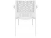 Кресло пластиковое плетеное Siesta Contract Capri стеклопластик белый Фото 8
