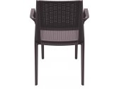 Кресло пластиковое плетеное Siesta Contract Capri стеклопластик коричневый Фото 9