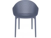 Кресло пластиковое Siesta Contract Sky стеклопластик, полипропилен темно-серый Фото 10