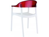 Кресло пластиковое Siesta Contract Carmen стеклопластик, поликарбонат белый, красный Фото 8