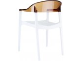 Кресло пластиковое Siesta Contract Carmen стеклопластик, поликарбонат белый, янтарный Фото 7