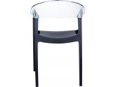 Кресло пластиковое Siesta Contract Carmen стеклопластик, поликарбонат черный, прозрачный Фото 5