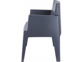 Кресло пластиковое Siesta Contract Box полипропилен темно-серый Фото 16
