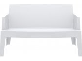 Диван пластиковый двухместный Siesta Contract Box Sofa полипропилен белый Фото 9