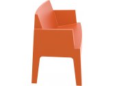 Диван пластиковый двухместный Siesta Contract Box Sofa полипропилен оранжевый Фото 9