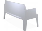 Диван пластиковый двухместный Siesta Contract Box Sofa полипропилен серебристый Фото 8