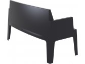 Диван пластиковый двухместный Siesta Contract Box Sofa полипропилен черный Фото 7