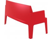 Диван пластиковый двухместный Siesta Contract Box Sofa полипропилен красный Фото 8