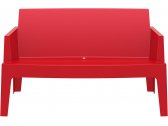 Диван пластиковый двухместный Siesta Contract Box Sofa полипропилен красный Фото 9