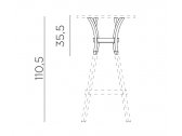 Комплект для увеличения высоты стола Nardi Kit Combo High  стеклопластик терра Фото 2
