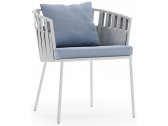Кресло плетеное с подушками Aurica Бора-Бора нержавеющая сталь, роуп, акрил голубой Фото 1
