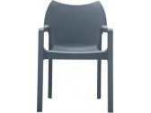Кресло пластиковое Siesta Contract Diva стеклопластик темно-серый Фото 9