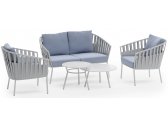 Комплект плетеной мебели Aurica Бора-Бора алюминий, роуп, акрил голубой Фото 1