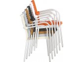 Кресло пластиковое Siesta Contract Bella алюминий, полипропилен оранжевый Фото 9