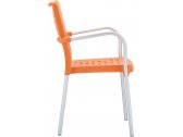 Кресло пластиковое Siesta Contract Gala алюминий, полипропилен оранжевый Фото 9