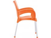 Кресло пластиковое Siesta Contract Romeo алюминий, полипропилен оранжевый Фото 8
